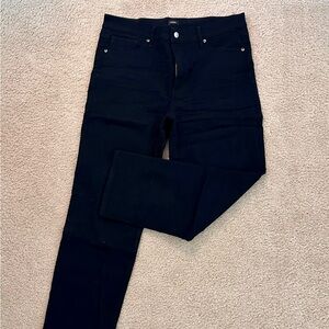 Express Women's Black Straight Ankle High Rise Jeans